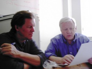 Christopher Bollyn and Professor Jones look at 9-11 data at BYU in the spring of 2006.  Dr. Jones and Bollyn were both attacked in August-September 2006.  The evidence indicates that they were attacked because of their research into the use of Thermite in the destruction of the World Trade Center. 